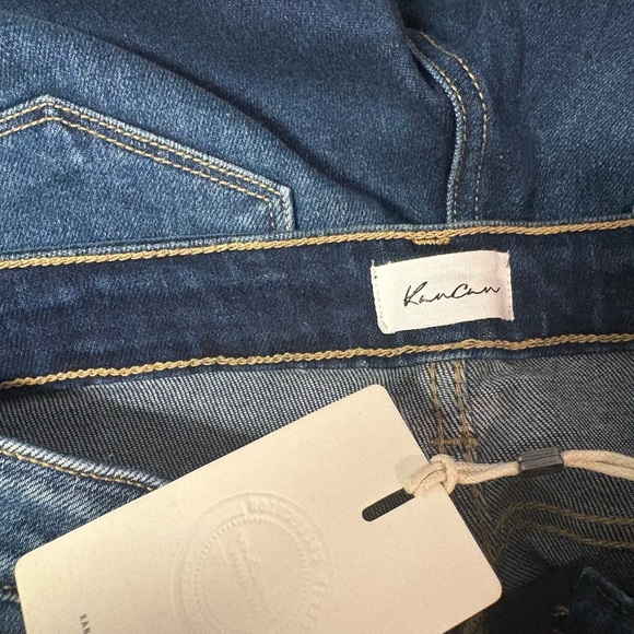 Kancan NWT Dark Wash Mid Rise Boot Cut Flare Distressed 11 / 29 - Picture 2 of 9